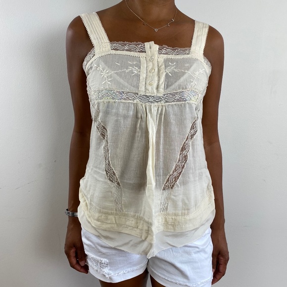 STEPHANIE VAILLE PARIS DELICATE BUTTON-UP CAMISOLE SZ S - Picture 1 of 12